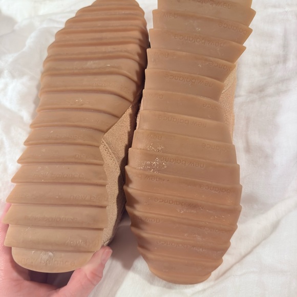 New Balance x AURALEE RC30 Tan Suede Shoes Green Laces VGC - Picture 7 of 7